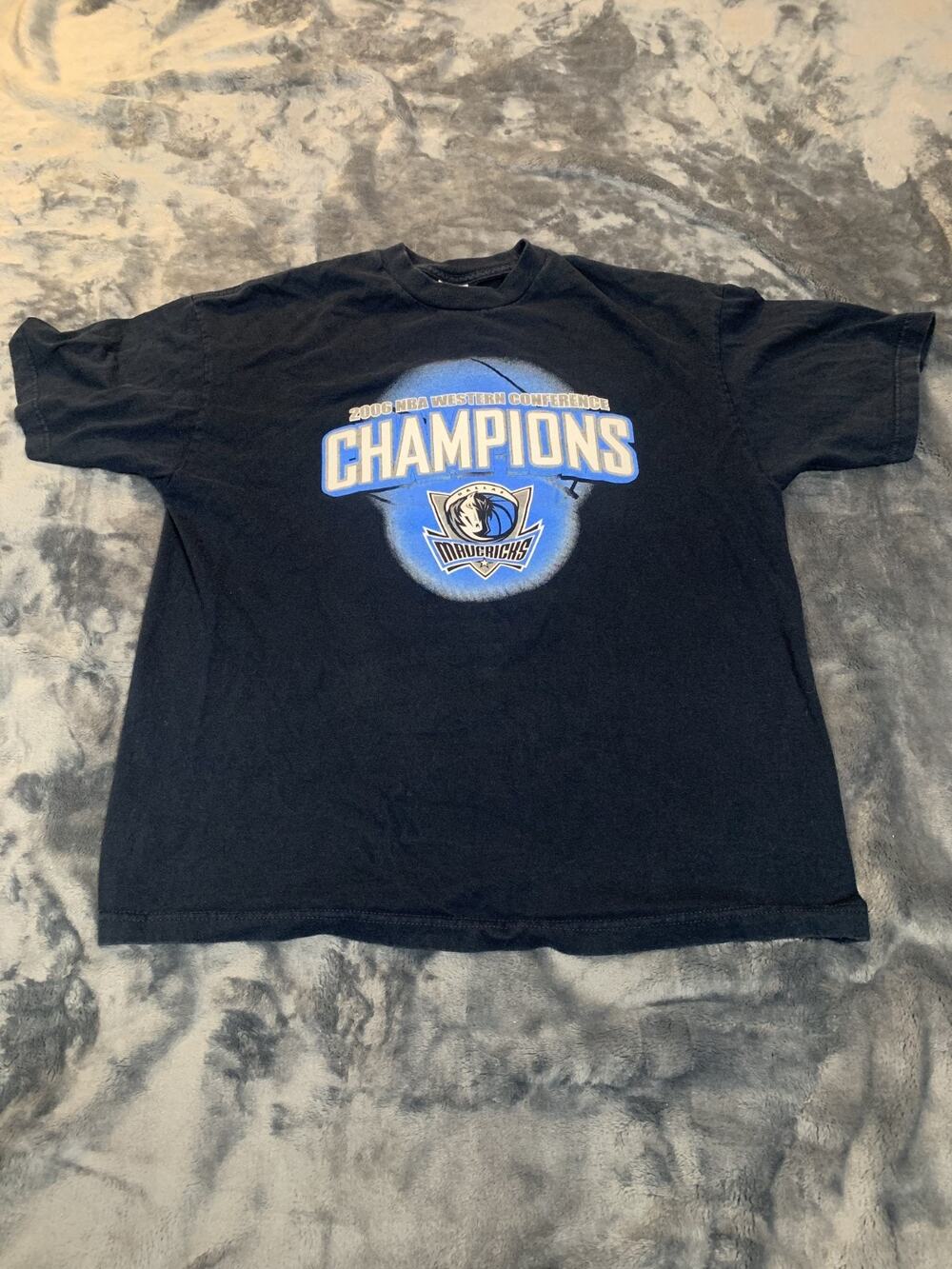 VTG 2006 NBA Western Conference Champions Dallas Mavericks Tee Shirt Size XL